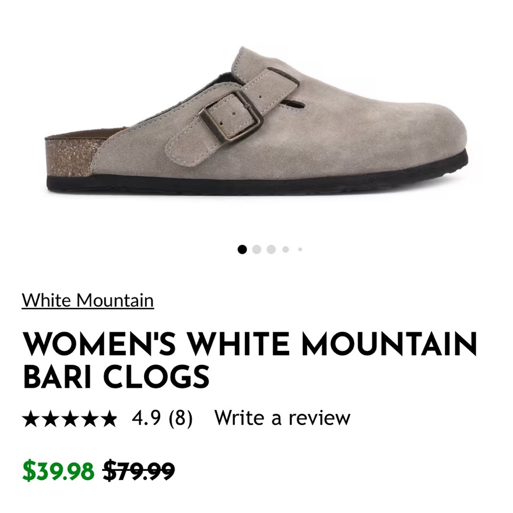 Cliffs by White Mountain Tan Suede Clogs - Picture 4 of 4